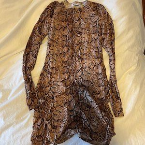 reformation snakeskin smith dress